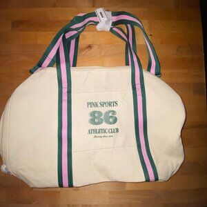 Victoria’s Secret PINK Canvas Pink Sports 86 Duffle Bag, NWT, Preppy & Cute
